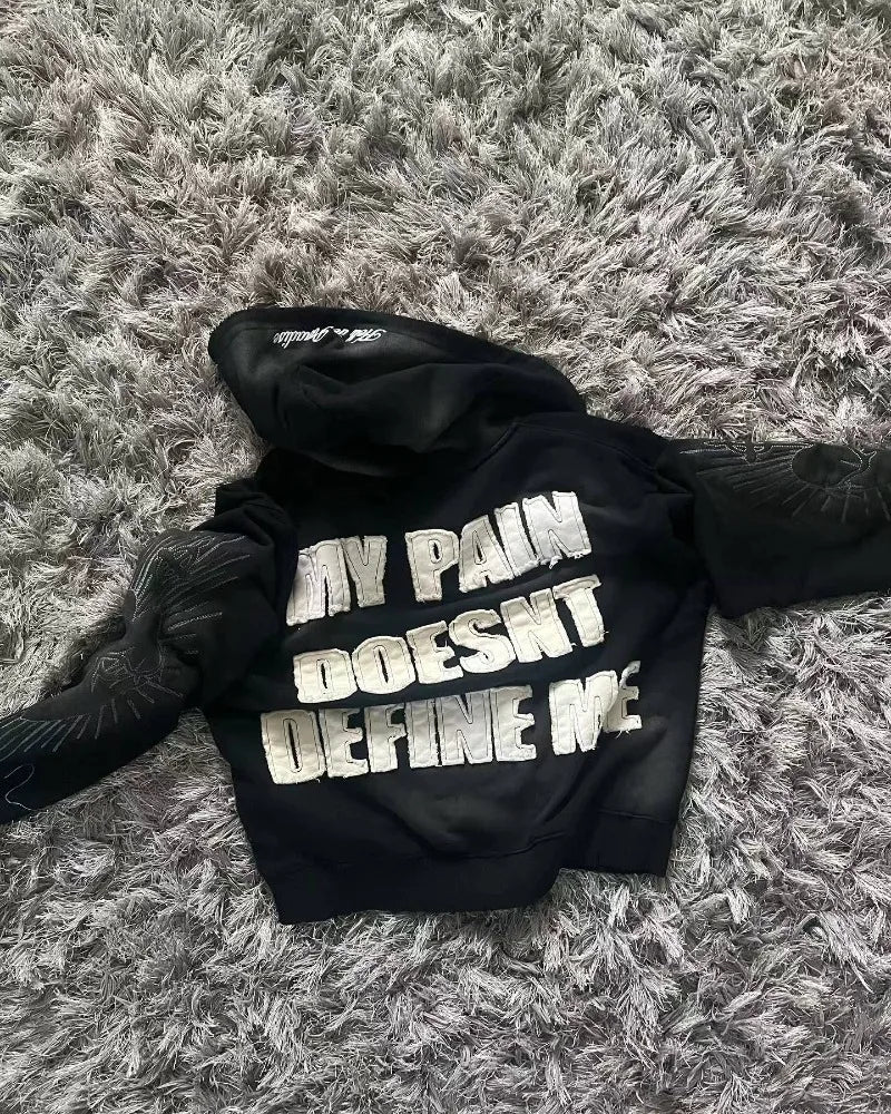 Autumn And Winter New Fashion Letter Embroidery Patch Zipper Sweater Women Y2K Harajuku Retro Gothic Casual Joker Sports Sweater - Matrix Studios