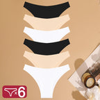 FINETOO 6Pcs/Set Ice Silk Seamless Underwear Low Waisted Brazilian Pants Breathable High Elasticity Lingerie Intimates Panties - Matrix Studios