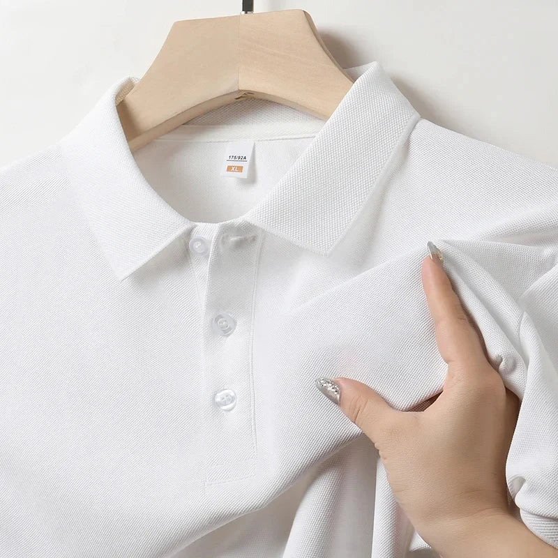 High Quality Breathable Men Women Polo Shirts Casual Solid Color Short Sleeve - Matrix-studios.com