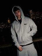 2026 Autumn/Winter European and American Fashion Gothic Y2K Simple Daily Zipper Hoodie High Street Loose Pants Set