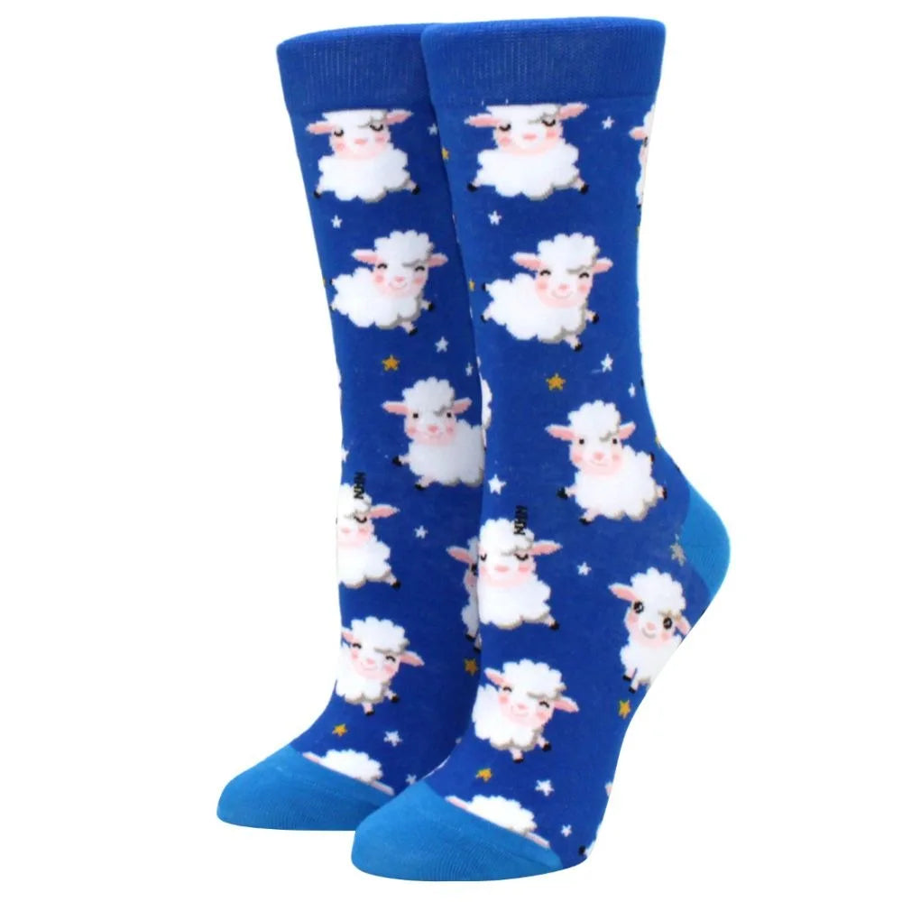 Novelty Woman Socks Harajuku Cotton Funny Happy Cartoon Cat Dog Pattern Unisex Socks Men Novelty Kawaii Socks - Matrix Studios