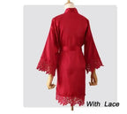Summer Lace Sleepwear Bride&Bridemaid Wedding Robe Gown Solid Embroidery Kimono Bathrobe Women Casual Home Night Dress M L Xl - Matrix-studios.com