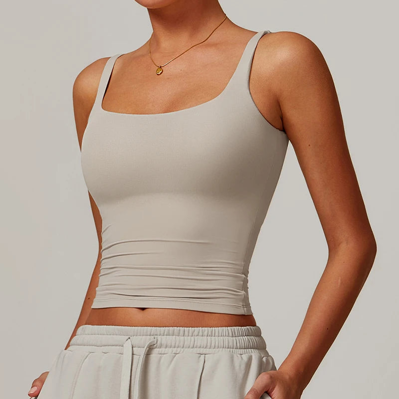 Summer Women's Workout Yoga Tank Top Quick-Dry Gym Sports Vest Female Running Tight Top Women U-Back Fitness Underwear - Matrix-studios.com