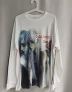 Y2k Aesthetic Gothic Anime Cartoon Print Vintage T-shirt Hiphop Patchwork Streetwear Tops Harajuku Drop Shoulder Casual Tshirts