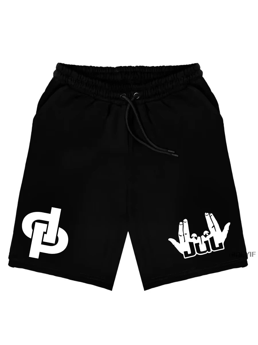 France Rapper Jul Shorts For Men Women Summer Casual Breathable Cotton Beach Comfortable  sweatpants short