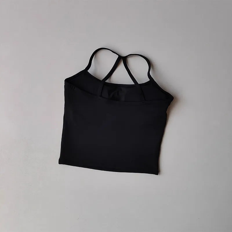 Women's Cross Back Push-Up Yoga Sports Bra Comfortable Gym Tank Top Workout Fitness Vest 'Naked Feeling' Gym Bra Fitness Wear - Matrix Studios