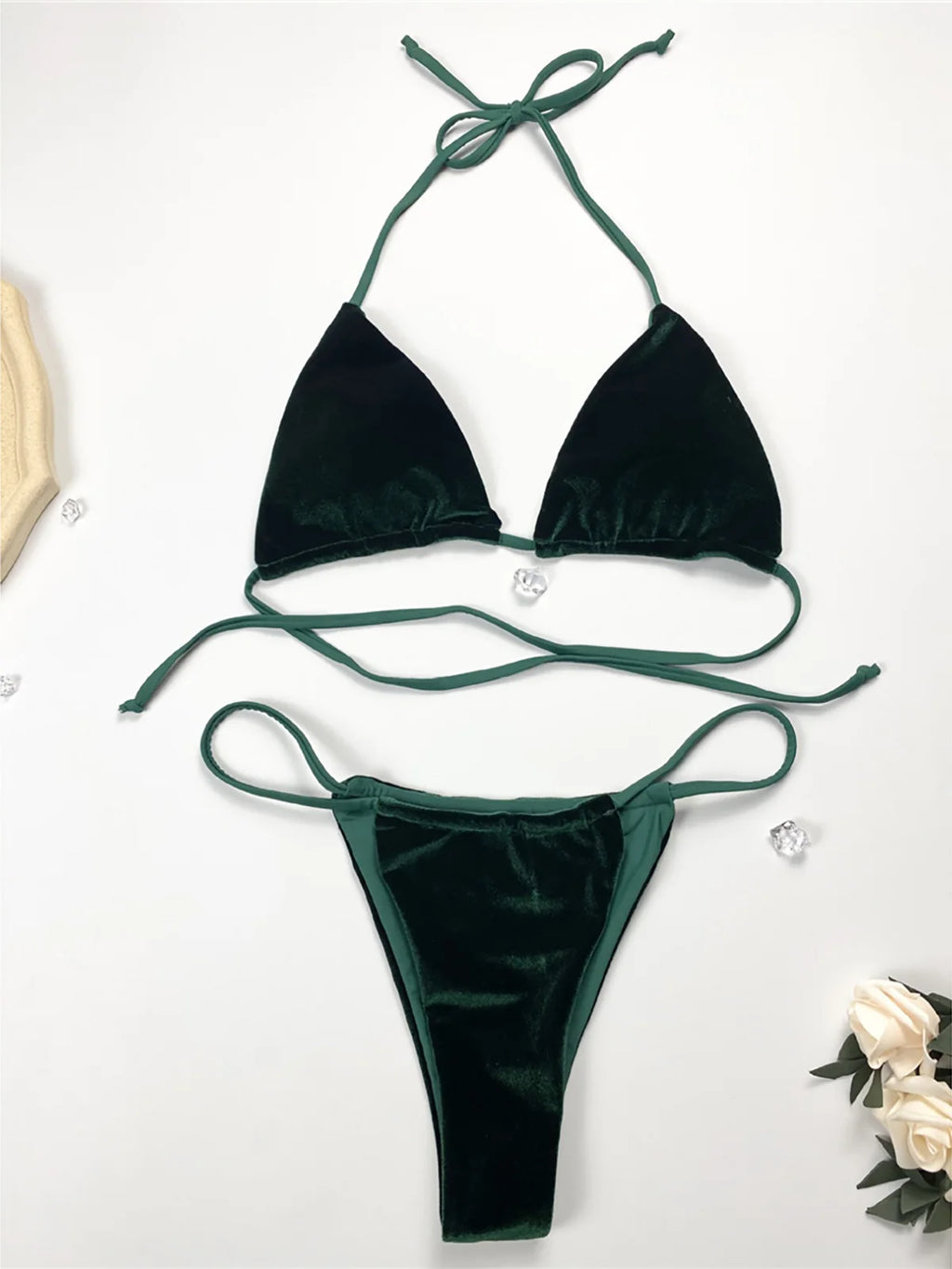 12 Colors Halter High Leg Cut Padded Bikini Women Swimwear Female Swimsuit Two-Pieces Bikini Set Bather Bathing Suit Swim K5974 - Matrix-studios.com