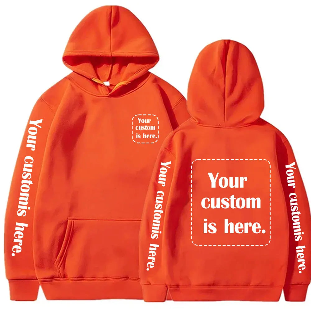 2026 Student Casual Custom Printed Text DIY Hoodie Customized Personalized Hoody Custom Hoodies Text Sweatshirt Clothes - Matrix Studios