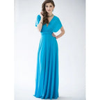 Fashion Multi-worn V-neck Vestidos De Fiesta Women Long Dress Sexy Strapped Lady Summer Maxi Dress - Matrix-studios.com