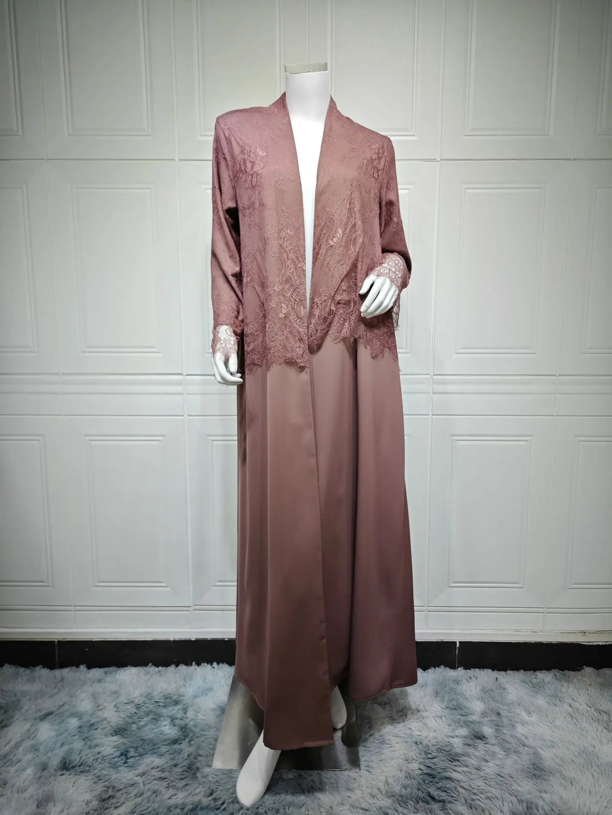 Eid Women Lace Abaya Open Dress Ramadan Abaya Party Vestidos Largos Muslim Jalabiya Morocco Kaftan Dubai Islam Arab Long Robe - Matrix-studios.com