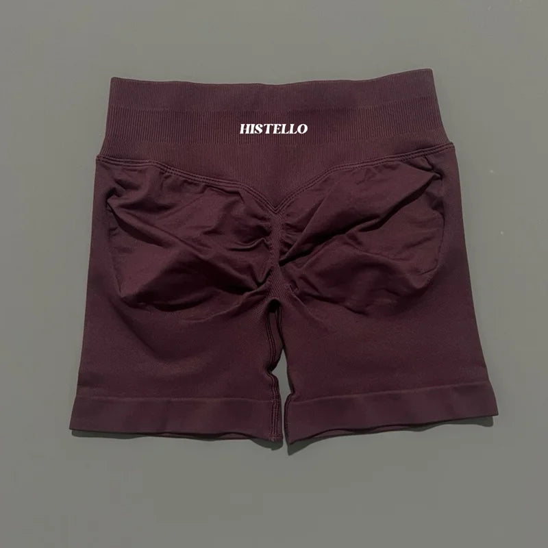 HISTELLO Impact Shorts Df Substitute High Waist Women Yoga Workout Shorts Seamless Leggings Stretch Fitness Gym Running Shorts - Matrix Studios