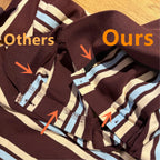 2025 Summer Ladies Polo Shirts Woman Long Sleeve Crop Top Striped Vintage Clothes Polo Shirts Mujer Streetwear Casual Tops Brown - Matrix-studios.com