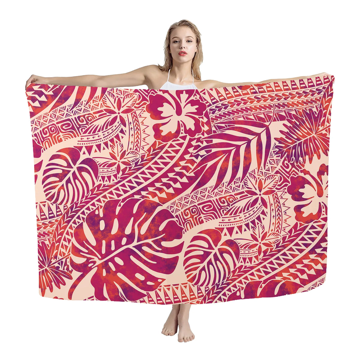 Summer Custom Sarong Rugby Team LOGO Polynesian Tribes Print Multi Wear Beach Sarong Swimsuit Wrap Lavalava Sarong Men Cover - Matrix Studios