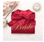 Bride Bridesmaid Wedding Robe Embroidery Kimono Bathrobe Gown Nightgown Casual Satin Short Women Sexy Nightwear Sleepwear - Matrix-studios.com