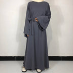 15 Colors Basic Plain Nida Abaya With Free Belt High Quality Muslim Women Modest Simple Dress EID Ramadan Islamic Clothing - Matrix-studios.com
