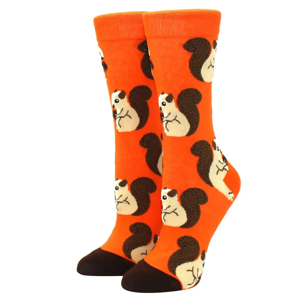 Novelty Woman Socks Harajuku Cotton Funny Happy Cartoon Cat Dog Pattern Unisex Socks Men Novelty Kawaii Socks - Matrix Studios