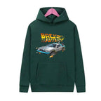 Back To The Future Retro DeLorean Car Print Hoodie Long Sleeve Tops Men Casual Streetwear Pullover Spring Autumn Unisex Clothing - Matrix Studios