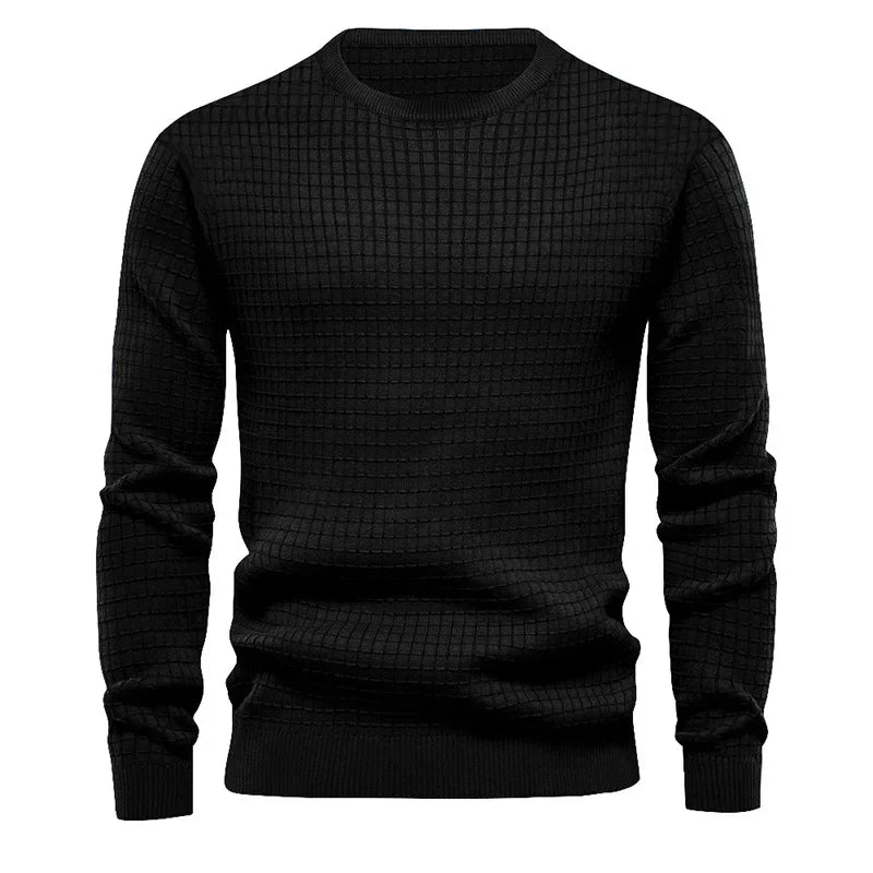 New Men's Crew Neck Sweatshirts Solid Color Large Sweatwear Spring Outdoor Jogging Tops - Matrix Studios