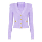 Spot Spring 2024 New Women's Fashion Classic High Quality Versatile Jacket Jacket Knitted Sweater Cardigan - Matrix Studios