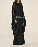 Customized Classic High Quality Jersey Rhinestone Beading Sequined Draped Straight O-Neck Long Dresses Bespoke Occasion Dresses - Matrix Studios