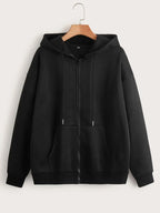 2025 Women Fleece Zip Up Hoodies Running Sports Sweatshirts Fashion Female Classic Casual Zipper Jackets Y2k Hip Hop Streetwear