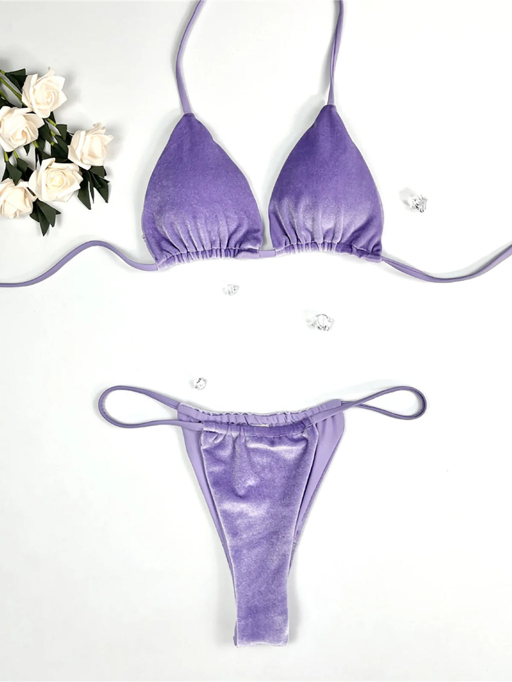12 Colors Halter High Leg Cut Padded Bikini Women Swimwear Female Swimsuit Two-Pieces Bikini Set Bather Bathing Suit Swim K5974 - Matrix-studios.com