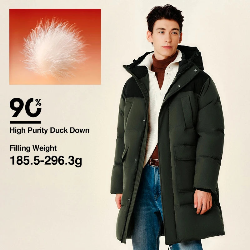 Semir Down Jacket Men 2026 New Waterproof Thick Outerwear Long Length Winter Clothing Couple - Matrix Studios