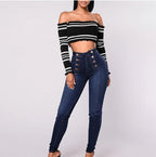 Denim Pencil Pants Women Vintage Jeans High Waist Washed Double Breasted Pockets Basics Ankle Length Trousers 2025 Streetwear - Matrix-studios.com