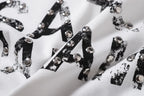 Fading Letter Print Hole SATOSHI Tshirts Breathable Cotton Round Neck Short Sleeve Summer Street Casual Tops Men Women White Tee - Matrix-studios.com