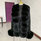 Women Knit Faux Fur Cardigan Spring Autumn Elegant Ladies Fashion Faux Fur Coat Knitted Sweater with Fake Fox Fur Collar - Matrix Studios