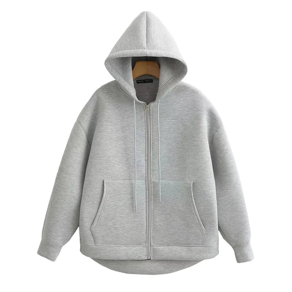 MUJER Zip up Hoodies Women Autumn Hooded Sweatshirt Woman Long Sleeve Oversized Women's Sweatshirts Zip Hoodie Women Jackets - Matrix Studios