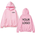 DIY Personalised customised logo, men's street hoodie, zip front sports sweatshirt, women's casual knitted hoodie, couple's gift - Matrix Studios