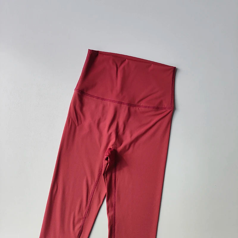 Fitness Pants Elastic Tight Fitting Seamless Naked Yoga High Waist Hip Lifting Quick Dry Running Sports Leggings Outdoor Wear - Matrix-studios.com