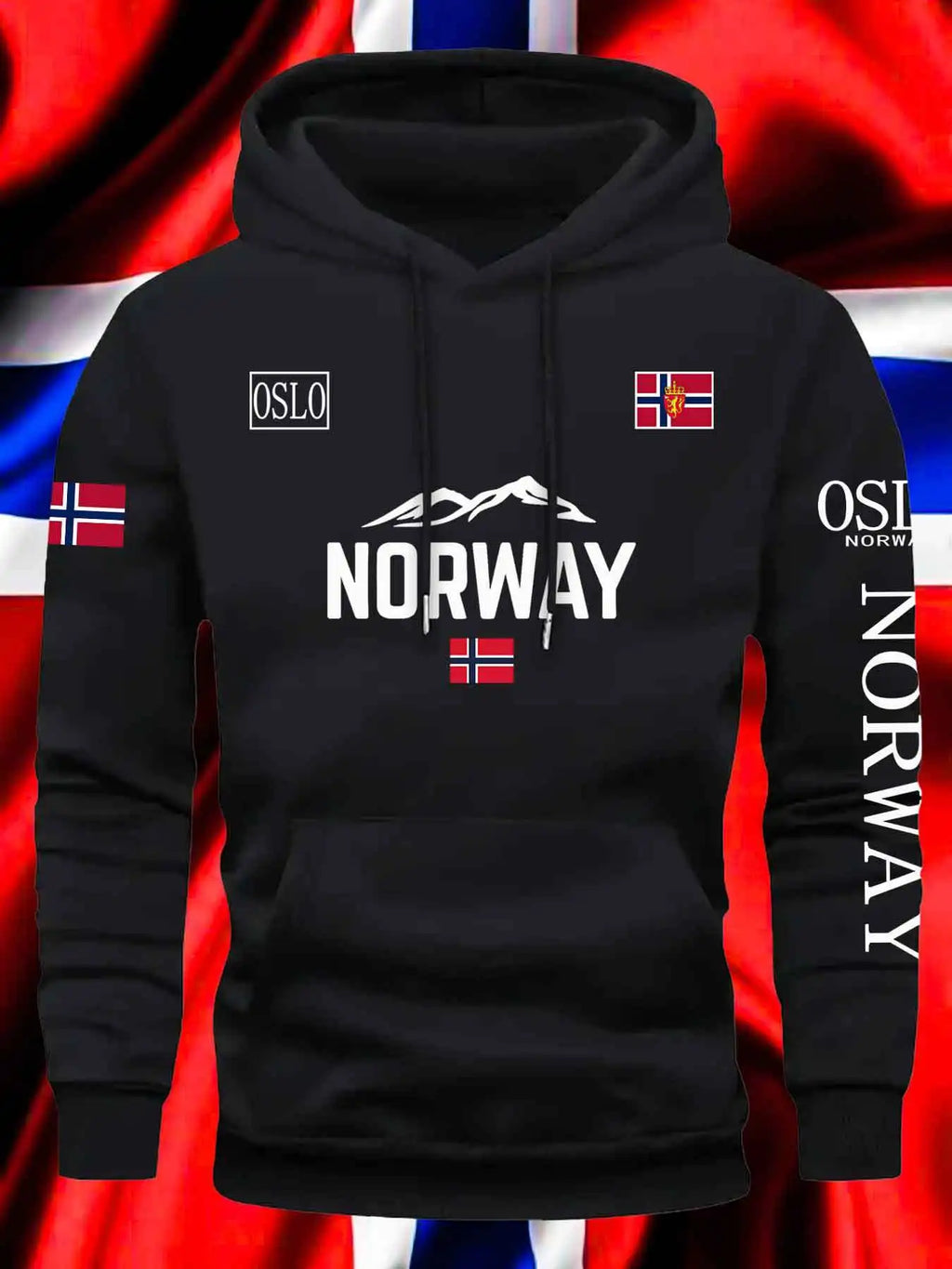Norwegian Print Best-selling New Men Women Hooded Sweatshirt Autumn Winter Daily Outdoor Vacation Fitness Casual Warm Sportswear - Matrix Studios