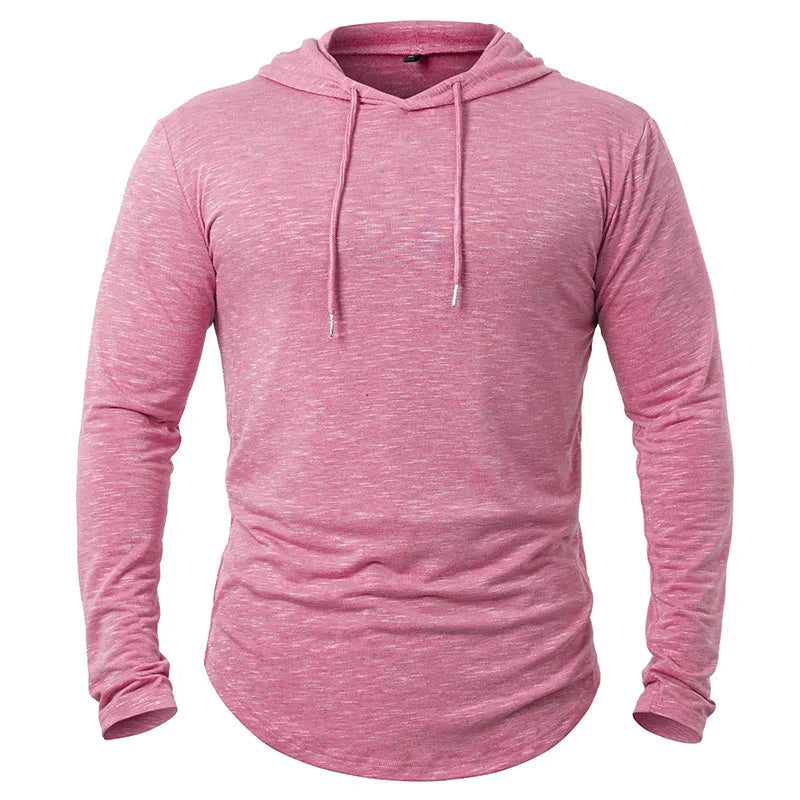 Men's Lightweight Athletic Hoodies Long Sleeve Workout Sport Hooded Shirt Casual Gym Running Jogger Shirt Pullover Sweatshirt - Matrix Studios
