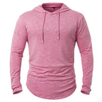 Men's Lightweight Athletic Hoodies Long Sleeve Workout Sport Hooded Shirt Casual Gym Running Jogger Shirt Pullover Sweatshirt - Matrix Studios