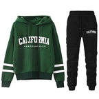 California Womens Tracksuit Casual Stripe Versatile Hooded Sweatshirt or Pants or Suit Simplicity Hot Sales Street Outfits S-3XL - Matrix-studios.com