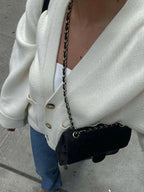 Autumn Women's Cropped Cardigans V-neck Knitted Sweater Coat Long Sleeve With Pocket Casual Streetwear 2025 New Outwear Fashion - Matrix Studios