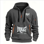 Fashion autumn and winter men's brand clothing multi-zipper design printed hoodie casual sweatshirt loose hooded jumper - Matrix Studios
