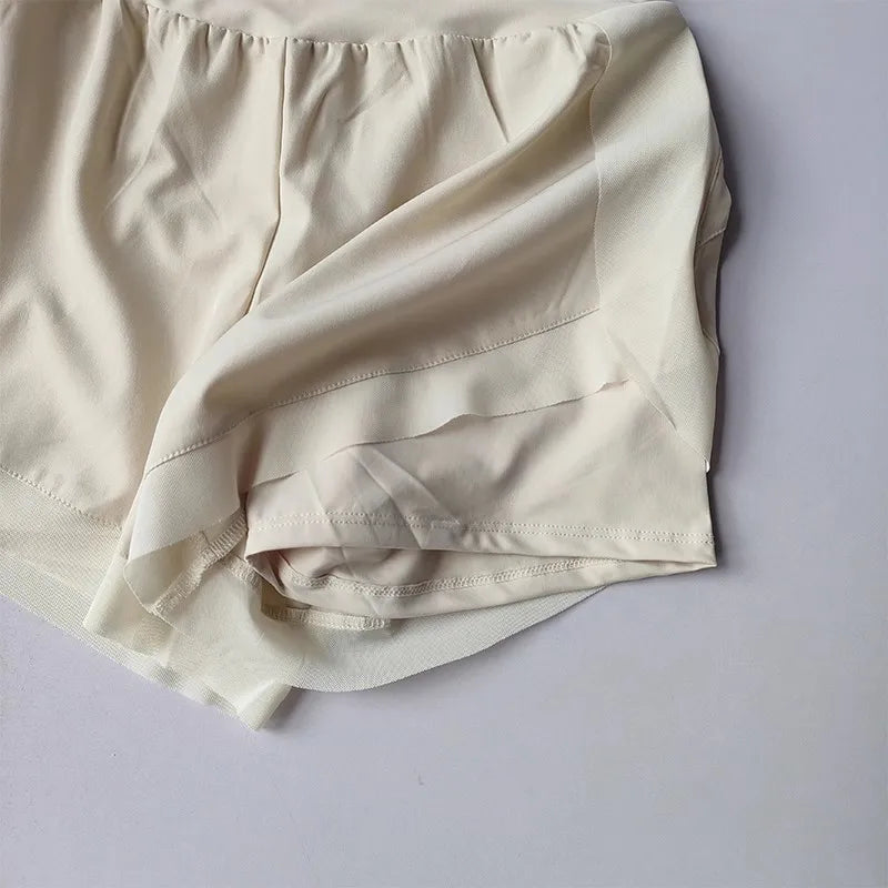 Women's Summer Running Sports Shorts Fitness Yoga Shorts Quick Drying Outdoor 2 in 1 Tennis Casual Training Shorts - Matrix Studios
