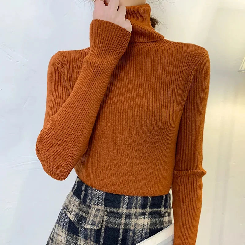 Heliar Women Fall Turtleneck Sweater Knitted Soft Pullovers Cashmere Jumpers Basic Soft Sweaters For Women 2026 Autumn Winter - Matrix-studios.com