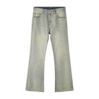 Male Japan Korea Style Vintage Denim Trousers Pant Men High Street Hip Hop Casual Hole Small Flare Jeans Pant - Matrix Studios