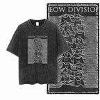COOLMIND DB cat Printed Cotton Acid Washed Exclusive Graphic Unisex T Shirt Cool Streetwear Men Tshirts Big Size Tee for men