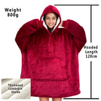 Winter Hoodies Sweatshirt Women Men Pullover Fleece Giant TV Oversized Blanket with Long Flannel Sleeves - Matrix Studios
