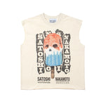 Men Oversized Satoshi Tank Top Vintage Washed Print Sleeveless Vest 26ss streetwear Y2K best quality cotton Unisex t shirt - Matrix-studios.com