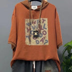 Vintage Plus Size Jeans Set Women's Two-Piece Outfit Casual Suit Denim Pants  Ladies Hooded T-Shirt Printed Jeans Sets - Matrix-studios.com