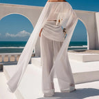 Women Summer Sexy See Through Swimsuits Cover-ups Fashion Solid Asymmetrical Bikini Beach Cover Ups Beach Tunics Tops - Matrix Studios