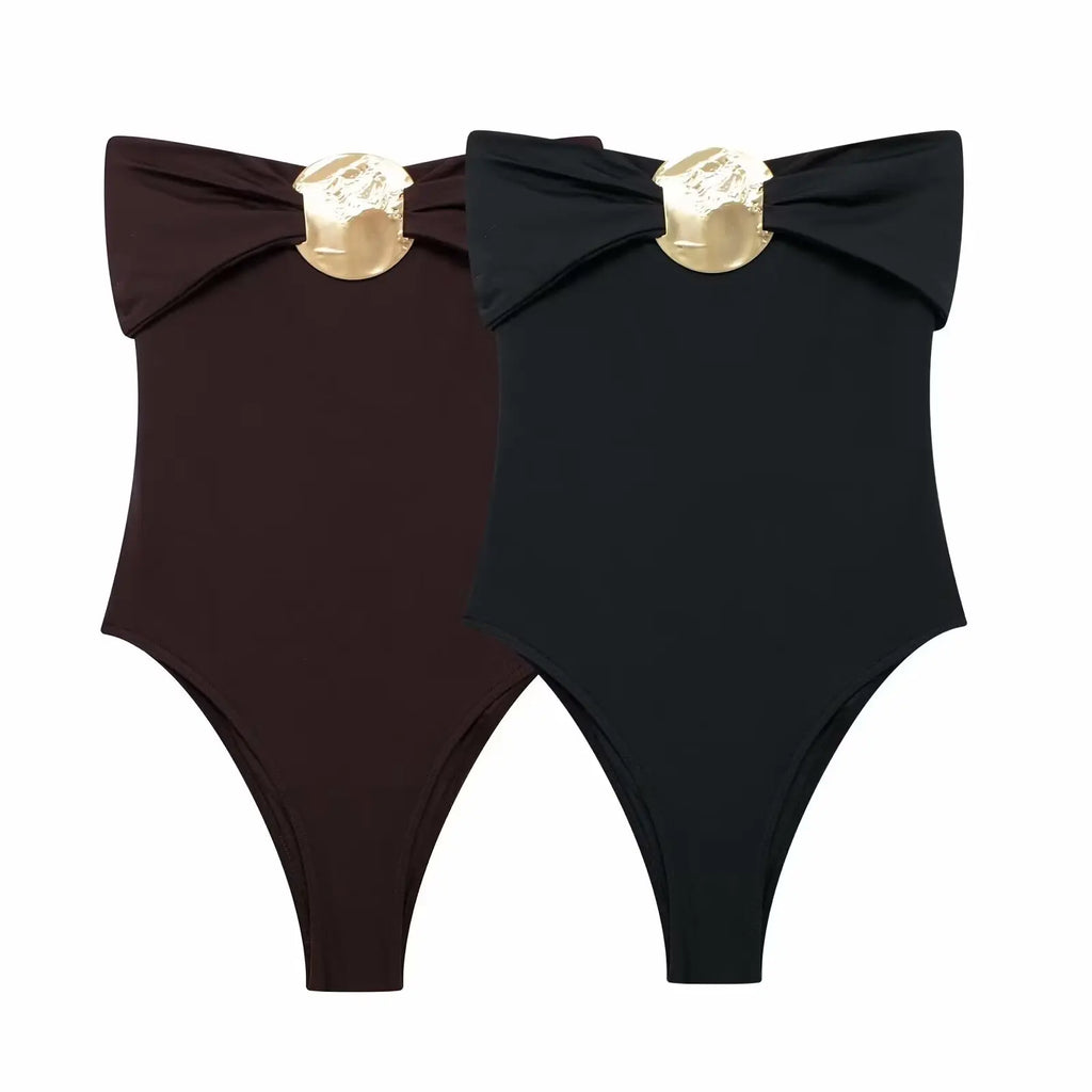 HXAO Bow Bodysuit Women Black Red Sleeveless Thong Bodysuit Gold Glitter Corset Rave Body suits 2024 Woman Sexy Tops - Matrix-studios.com