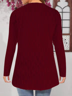 Comfy Fall Cardigan for Women, Casual Elegant Solid Textured Fabric Pocket Front Open Women's Loose Cover Up - Matrix Studios
