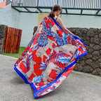 140x180cm Celebrity With The Same Cover-Ups Women Large Beach Dress Bikini Bathing Swimwear Sunburn Protection Sarong Wrap Scarf - Matrix Studios